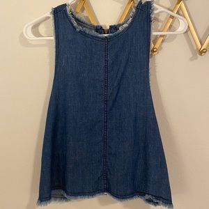 Denim Tank with zipper back